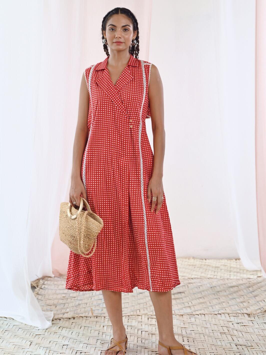 cotton sleeveless dresses Woven Cotton Sleeveless Open Back Maxi Dress